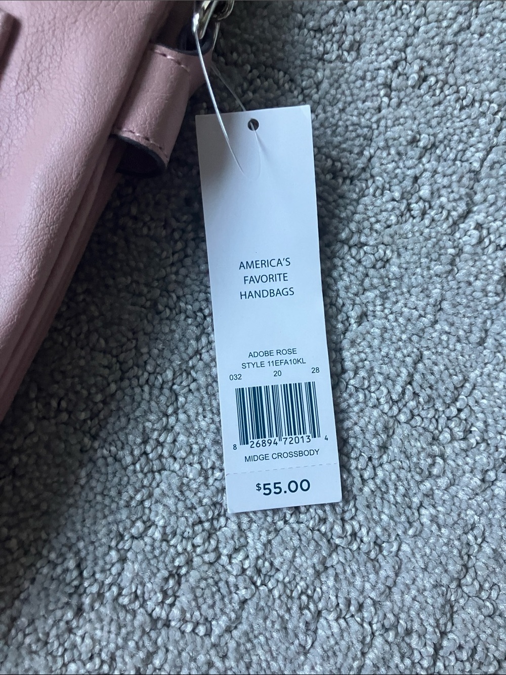 Rosetti Blush Pink Woven-Front Crossbody Bag - Picture 2 of 3